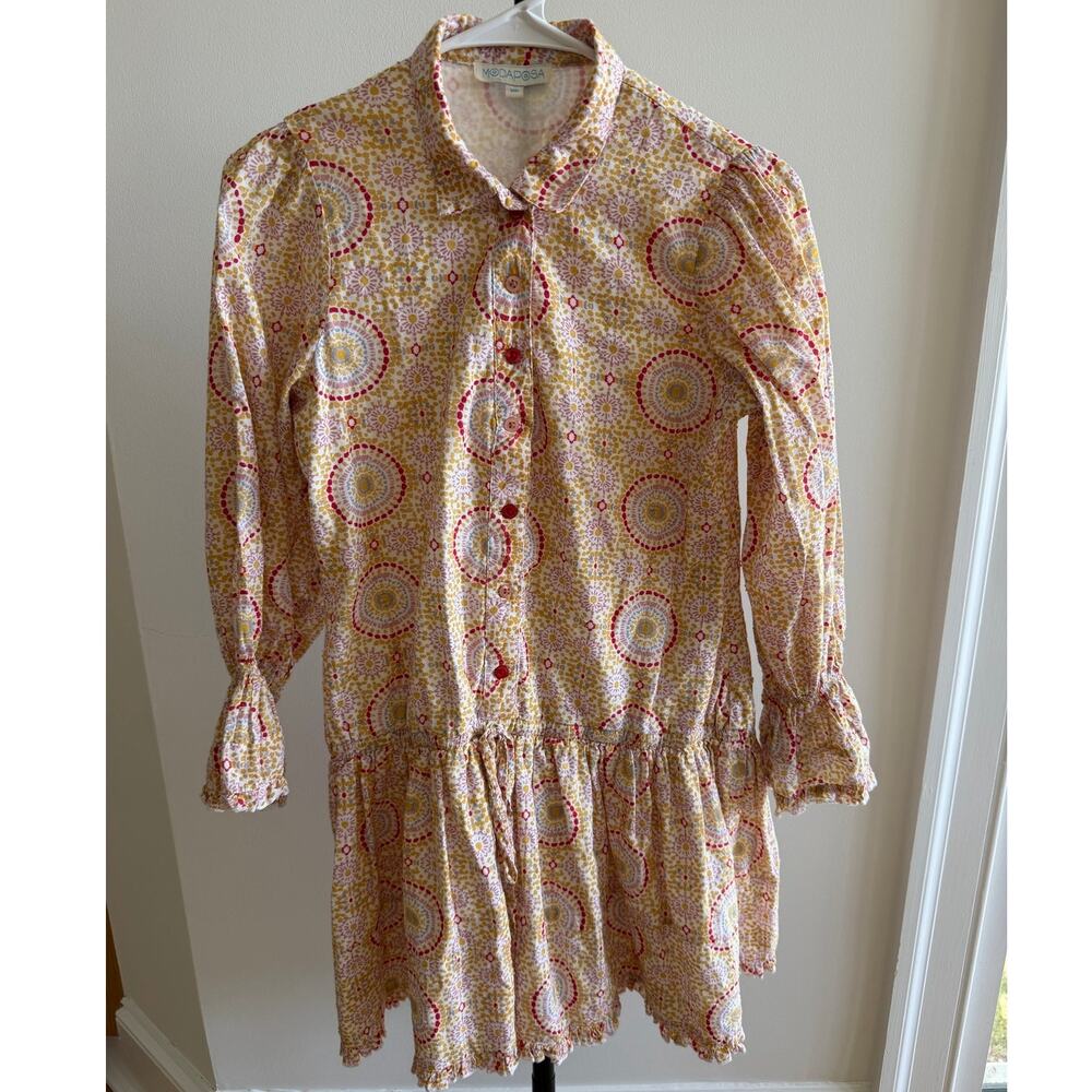 Modaposa 100% Cotton Dress Size XS Long Sleeve Mini